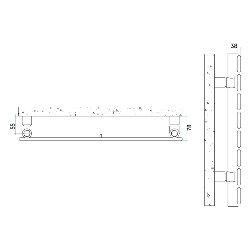 Immagine di Irsap PIANO ORIZZONTALE Radiatore 6 elementi L.122 P.3,8 H.34,4 cm, colore sunstone finitura ruvido Cod.2D PI11220062DIR01H01