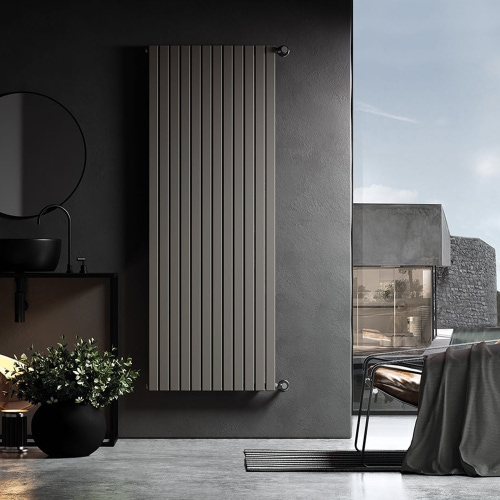 Immagine di Irsap PIANO VERTICALE Radiatore 6 elementi L.34,4 P.3,8 H.122 cm, colore grigio manhattan finitura lucido Cod.03 PI112200603IR01A01