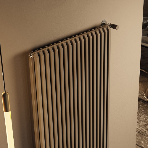 Immagine di Irsap SAX 2 VERTICALE Radiatore 32 elementi L.128 P.8 H.53 cm, colore bianco standard finitura lucido Cod.01 SX205303201IR01A01