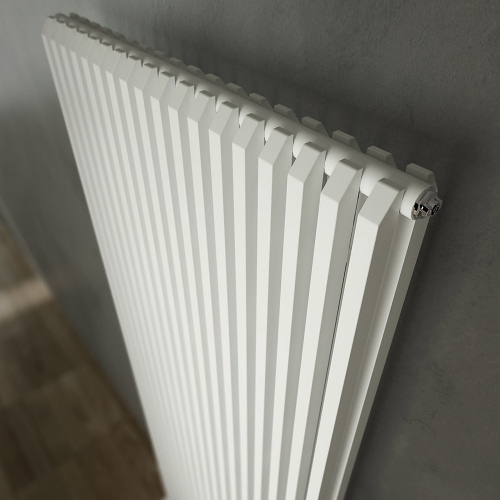 Immagine di Irsap SAX 2 VERTICALE Radiatore 32 elementi L.128 P.8 H.53 cm, colore bianco standard finitura lucido Cod.01 SX205303201IR01A01