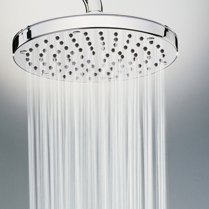 Immagine di Bossini OKI soffione doccia rotondo Ø 25 cm, autopulente, con snodo 1/2" F, finitura cromo I00410000030005