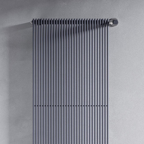 Immagine di Irsap ARPA12 VERTICALE Radiatore 6 elementi H.70 L.11,2 P.4 cm, colore nero satinato finitura ruvido Cod.30 A1207000630IR01A