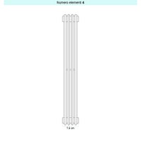 Immagine di Irsap ARPA12 VERTICALE Radiatore 4 elementi H.152 L.7,6 P.4 cm, colore nero finitura lucido Cod.10 A1215200410IR01A01