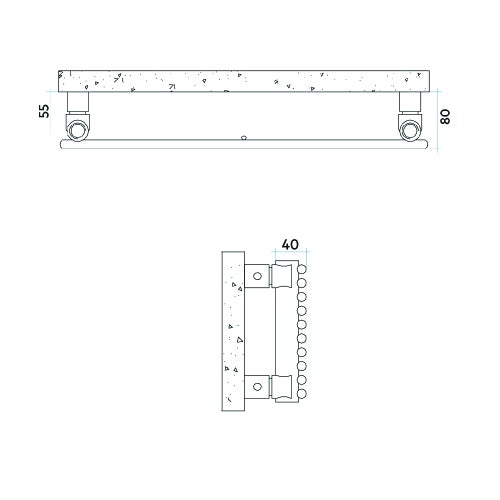 Immagine di Irsap ARPA12 ORIZZONTALE Radiatore 40 elementi H.72,4 L.182 P.4 cm, colore bianco standard finitura lucido Cod.01 A1218204001IR01H
