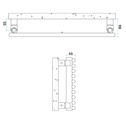 Immagine di Irsap ARPA18 ORIZZONTALE Radiatore 4 elementi H.10,9 L.52 P.4,6 cm, colore bianco standard finitura lucido Cod.01 A1805200401IR01H