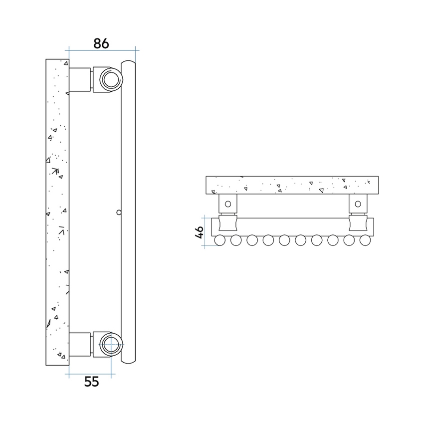 Immagine di Irsap ARPA18 VERTICALE Radiatore 8 elementi H.55 L.21,7 P.4,6 cm, colore bianco standard finitura lucido Cod.01 A18055004801IR01A01