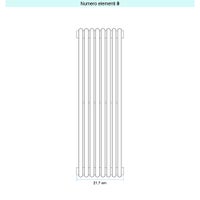 Immagine di Irsap ARPA18 VERTICALE Radiatore 8 elementi H.182 L.21,7 P.4,6 cm, colore nero grafite finitura ruvido Cod.18 A1818200818IR01A