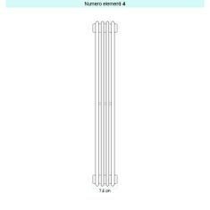 Immagine di Irsap ARPA12_2 VERTICALE Radiatore 4 elementi H.92 L.7,6 P.5 cm, colore bianco standard finitura lucido Cod.01 A2209200401IR01A01