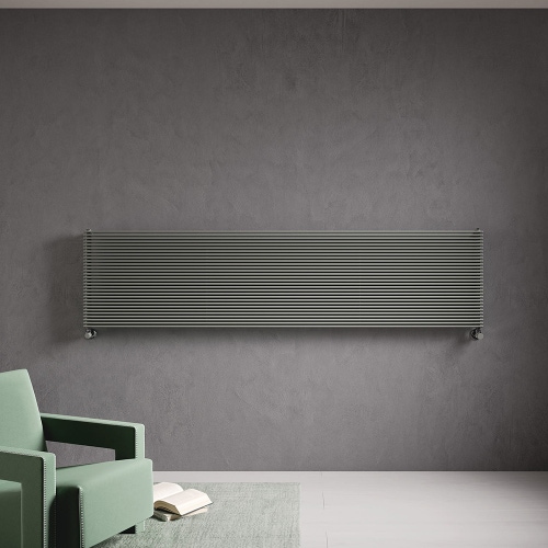 Immagine di Irsap ARPA12_2 ORIZZONTALE Radiatore  50 elementi H.90,4 L.202 P.5 cm, colore nero satinato finitura ruvido Cod.30 A2220205030IR01H