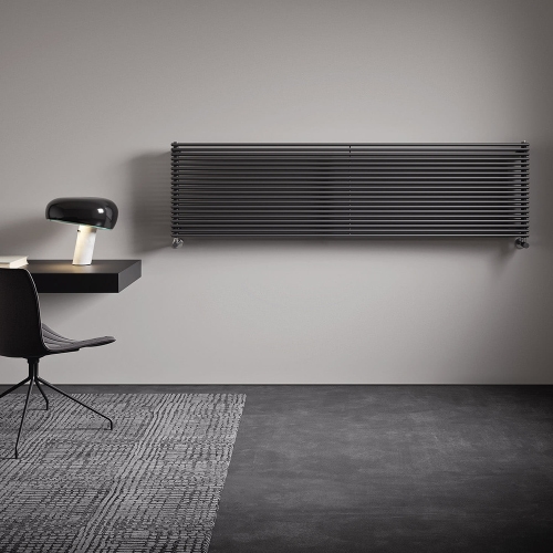 Immagine di Irsap ARPA18_2 ORIZZONTALE Radiatore 24 elementi, H.202 L.64,9 P.6,2 cm, colore grigio medio finitura ruvido Cod.4D A282020244DIR01H