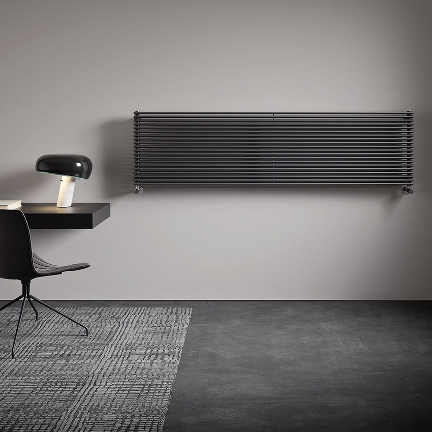 Immagine di Irsap ARPA18_2 ORIZZONTALE Radiatore 24 elementi, H.202 L.64,9 P.6,2 cm, colore grigio medio finitura ruvido Cod.4D A282020244DIR01H