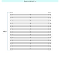 Immagine di Irsap ARPA18_2 ORIZZONTALE Radiatore 24 elementi, H.202 L.64,9 P.6,2 cm, colore grigio medio finitura ruvido Cod.4D A282020244DIR01H
