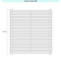 Immagine di Irsap ARPA18_2 ORIZZONTALE Radiatore 28 elementi, H.202 L.75,7 P.6,2 cm, colore grigio medio finitura ruvido Cod.4D A282020284DIR01H