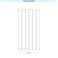 Immagine di Irsap ELLIPSIS_V 2 radiatore verticale 6 elementi H.202 L.36 P.7,6 cm, colore bianco standard finitura lucido Cod.01 TL2020200601IR01A