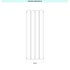 Immagine di Irsap ELLIPSIS_V 2 radiatore verticale per sostituzione A, 4 elementi H.70 L.24 P.7,6 cm, colore bianco perla finitura ruvido Cod.16 TL207000416IR01A