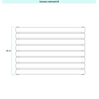Immagine di Irsap ELLIPSIS_H 2 radiatore orizzontale 8 elementi H.48 L.92 P.7,6 cm, colore verde bosco finitura lucido Cod.19 TL209200819IR01H