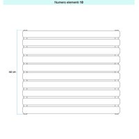 Immagine di Irsap ELLIPSIS_H 2 radiatore orizzontale 10 elementi H.60 L.92 P.7,6 cm, colore verde bosco finitura lucido Cod.19 TL209201019IR01H