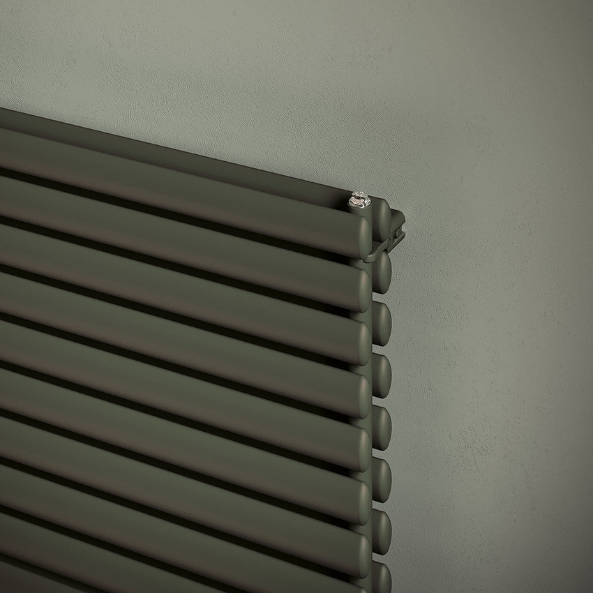 Immagine di Irsap ELLIPSIS_H 2 radiatore orizzontale 12 elementi H.102 L.72 P.7,6 cm, colore bianco standard finitura lucido Cod.01 TL210201219IR01H