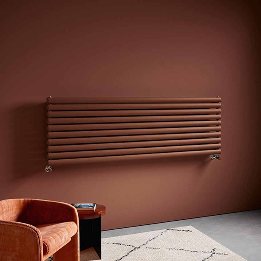 Immagine di Irsap ELLIPSIS_H 2 radiatore orizzontale 12 elementi H.152 L.72 P.7,6 cm, colore bianco standard finitura lucido Cod.01 TL215201219IR01H