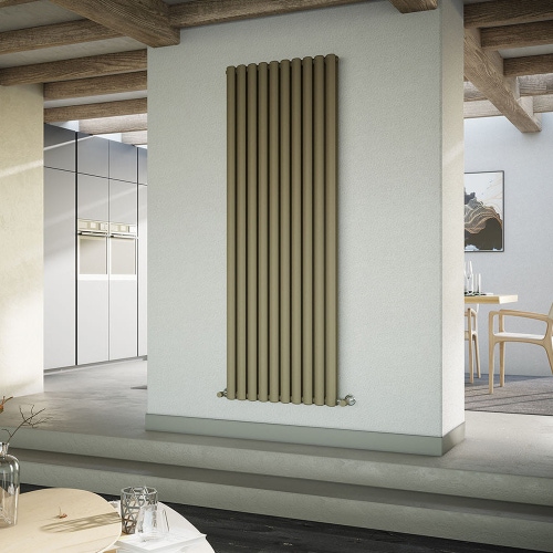 Immagine di Irsap ELLIPSIS_V 2 radiatore verticale per sostituzione S, 8 elementi H.92 L.48 P.7,6 cm, colore bianco standard finitura lucido Cod.01 TL292000801IR01A