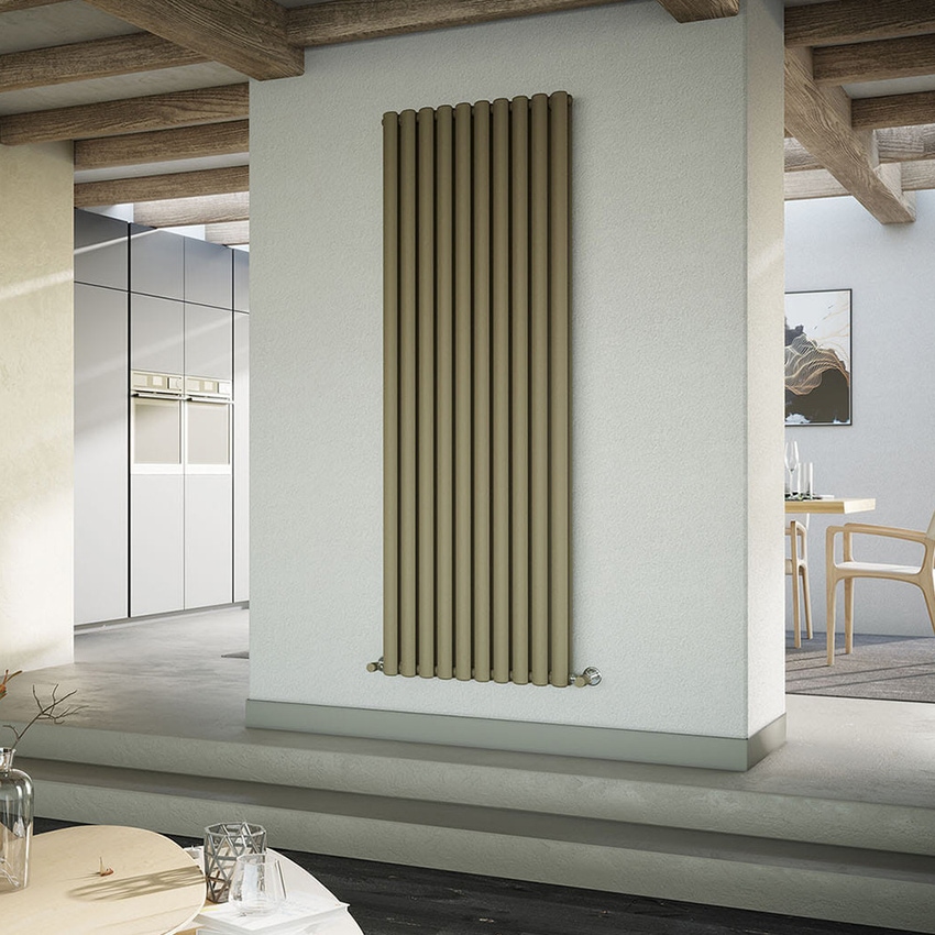 Immagine di Irsap ELLIPSIS_V 2 radiatore verticale per sostituzione S, 8 elementi H.92 L.48 P.7,6 cm, colore bianco standard finitura lucido Cod.01 TL292000801IR01A