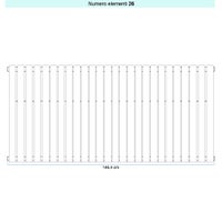 Immagine di Irsap PIANO radiatore verticale 26 elementi H.70 L.146,4 P.3,8 cm, colore sablè finitura ruvido Cod.Y4 PI1070026Y4IR01A