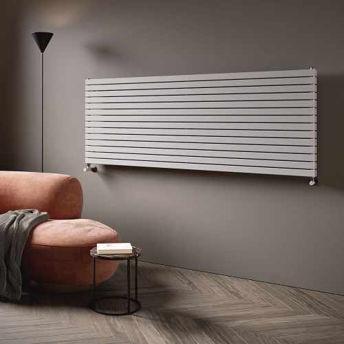 Immagine di Irsap PIANO 2 ORIZZONTALE Radiatore 22 elementi H.124 L.122 P.4,6 cm, colore bianco standard finitura lucido Cod.01 PI212202201IR01H