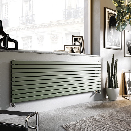 Immagine di Irsap PIANO 2 ORIZZONTALE Radiatore 22 elementi H.124 L.122 P.4,6 cm, colore bianco standard finitura lucido Cod.01 PI212202201IR01H