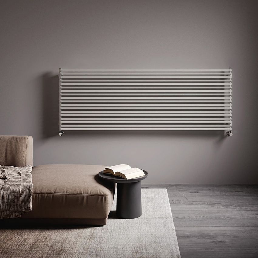 Immagine di Irsap SAX2 ORIZZONTALE Radiatore 30 elementi, H.120 L.120 P.8 cm, colore bianco standard finitura lucido Cod.01 SX212003001IR01H01