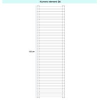 Immagine di Irsap SAX2 ORIZZONTALE Radiatore 34 elementi, H.136 L.50 P.8 cm, colore bianco standard finitura lucido Cod.01 SX205003401IR01H01