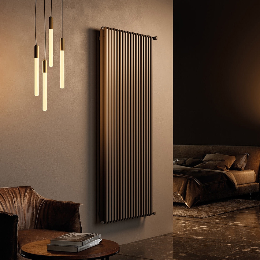 Immagine di Irsap SAX2 VERTICALE Radiatore 24 elementi H.68 L.96 P.8 cm, colore grigio medio finitura ruvido Cod.4D SX20680244DIR01A