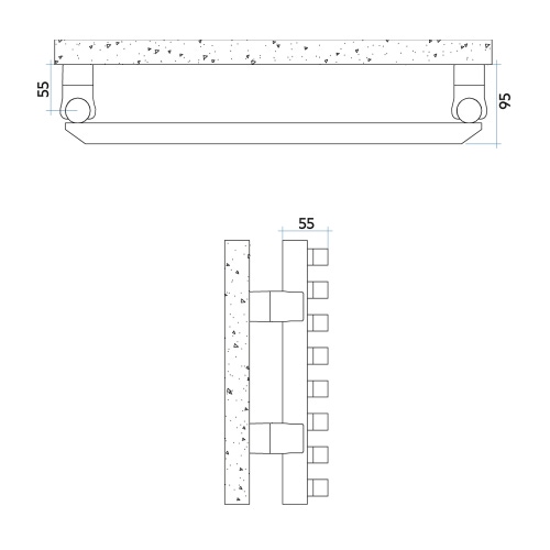 Immagine di Irsap SAX ORIZZONTALE Radiatore 4 elementi, H.16 L.63 P.5,5 cm, colore bianco standard finitura lucido Cod.01 SX106300401IR01H01