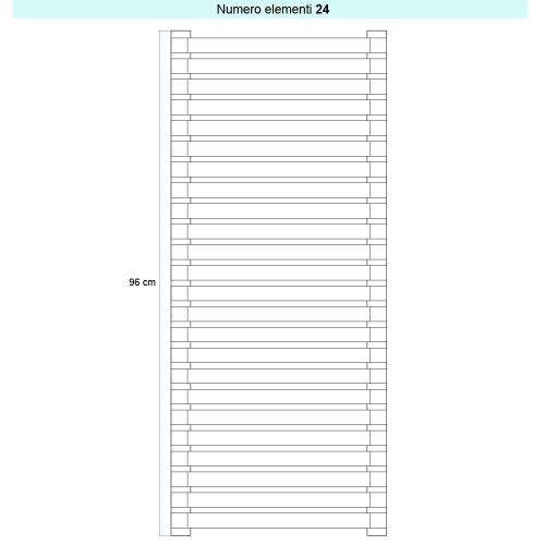 Immagine di Irsap SAX ORIZZONTALE Radiatore 24 elementi, H.96 L.83 P.5,5 cm, colore bianco standard finitura lucido Cod.01 SX108302401IR01H01