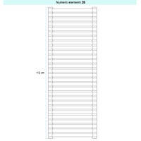 Immagine di Irsap SAX ORIZZONTALE Radiatore 28 elementi, H.112 L.83 P.5,5 cm, colore bianco standard finitura lucido Cod.01 SX108302801IR01H01