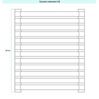 Immagine di Irsap SAX ORIZZONTALE Radiatore 12 elementi, H.48 L.200 P.5,5 cm, colore bianco standard finitura lucido Cod.01 SX120001201IR01H01