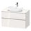 Immagine di Duravit D-NEO base sottolavabo sospesa L.100 cm, con 1 cassetto e 1 elemento estraibile, cassetto superiore con scasso per il sifone e coprisifone, 1 consolle con un taglio per lavabo, colore bianco finitura lucido DE4968010220000