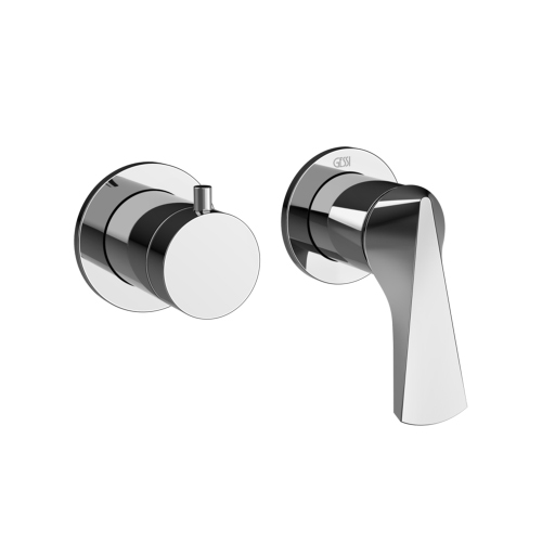 Immagine di Gessi VENTAGLIO miscelatore per doccia a parete, 2 vie, senza corpo incasso, finitura cromo 72038#031