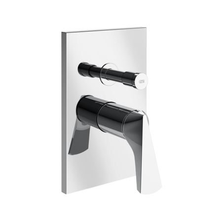 Immagine di Gessi VENTAGLIO miscelatore per doccia a parete, 2 vie con deviatore, senza corpo incasso, finitura cromo 72079#031