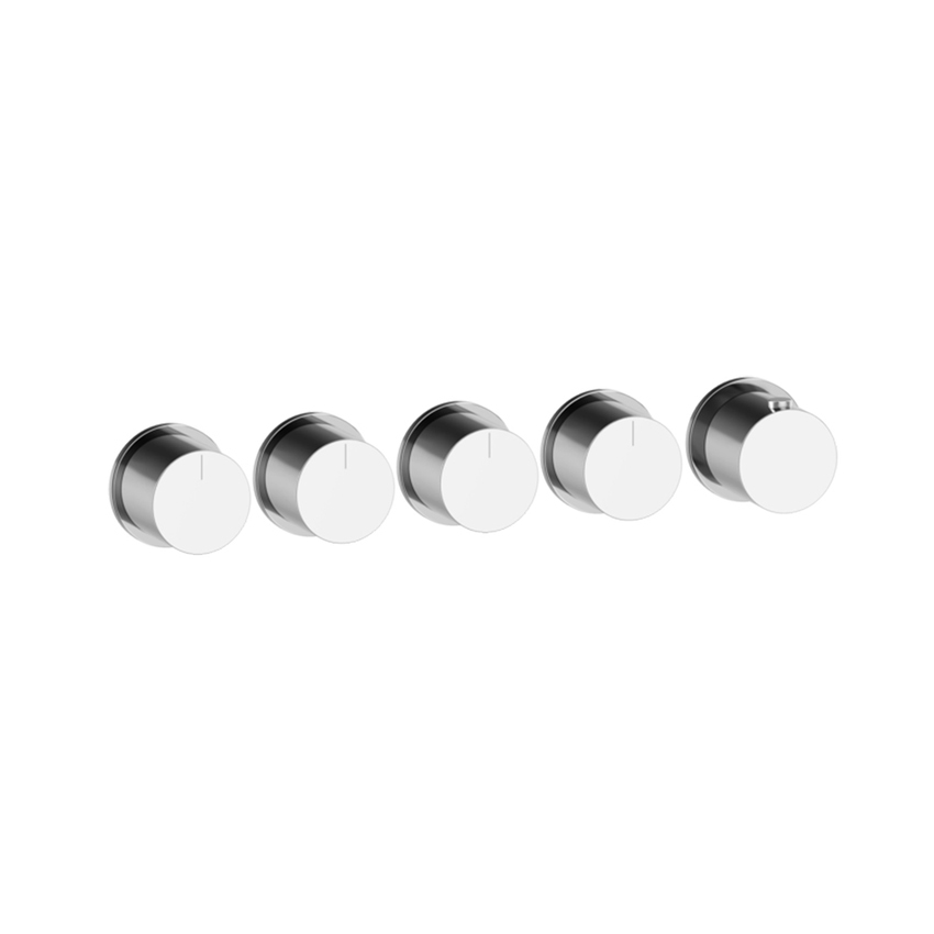 Immagine di Gessi SHOWER miscelatore termostatico a parete, 4 uscite indipendenti, installazione verticale o orizzontale, senza corpo incasso, finitura cromo 63438#031