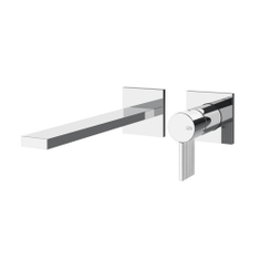 Immagine di Gessi INVERSO RIGATO miscelatore lavabo a parete, senza corpo incasso, finitura cromo 73588#031