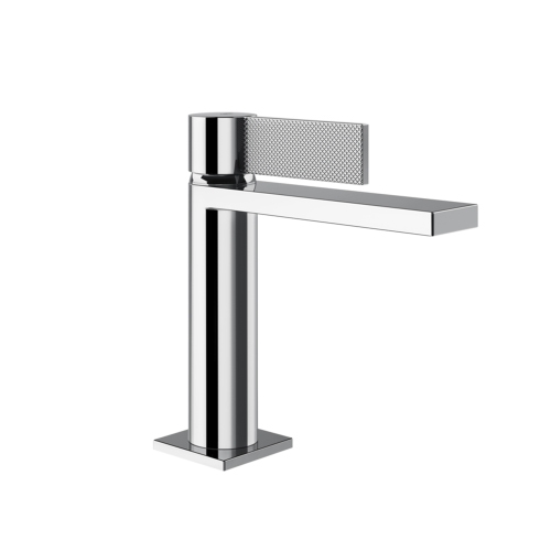 Immagine di Gessi INVERSO DIAMANTATO miscelatore lavabo H.18 cm, senza scarico, con flessibili, finitura cromo 73602#031