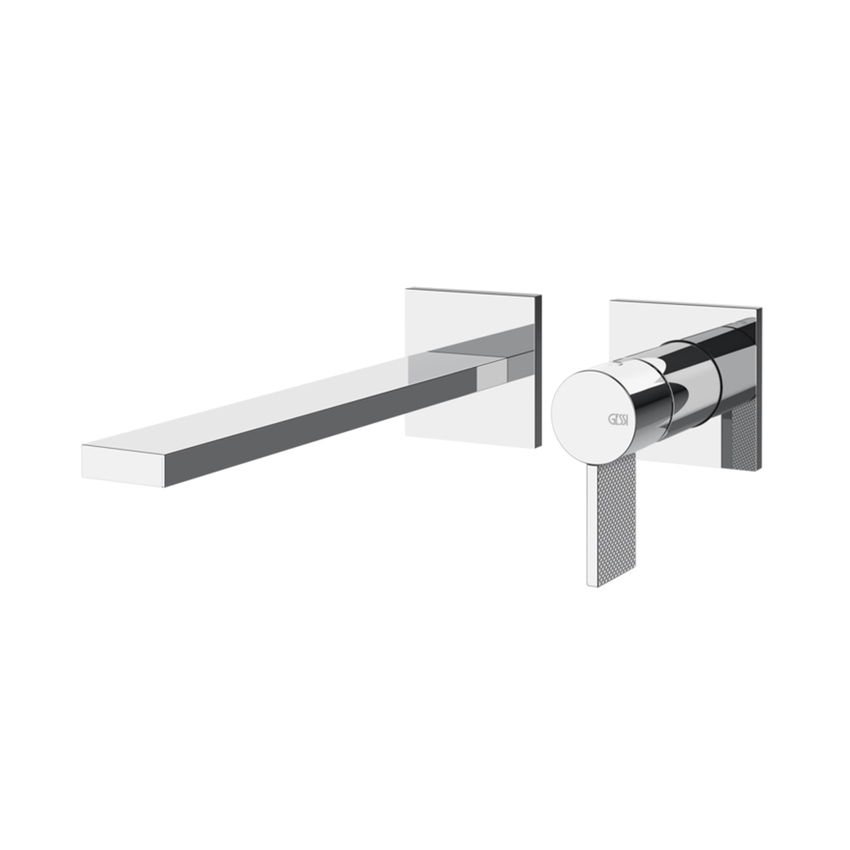 Immagine di Gessi INVERSO DIAMANTATO miscelatore lavabo a parete, senza corpo incasso, finitura cromo 73688#031