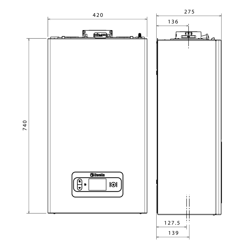 Immagine di Beretta EXCLUSIVE EVO X 25C Caldaia murale a condensazione premiscelata combinata istantanea 20206141