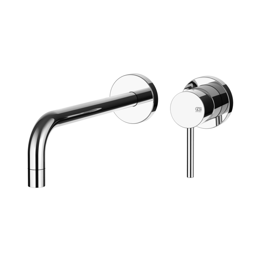 Immagine di Gessi VIA TORTONA miscelatore P.23 cm, a parete per lavabo, senza scarico e senza corpo incasso, finitura cromo 44825#031