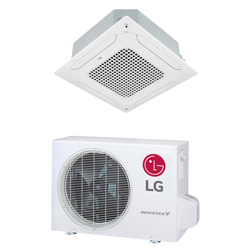 Immagine di LG Cassetta 4 vie R32 Climatizzatore a parete monosplit inverter | unità esterna e unità interna 18000 BTU CT18F.NQ0+UUB1.U20