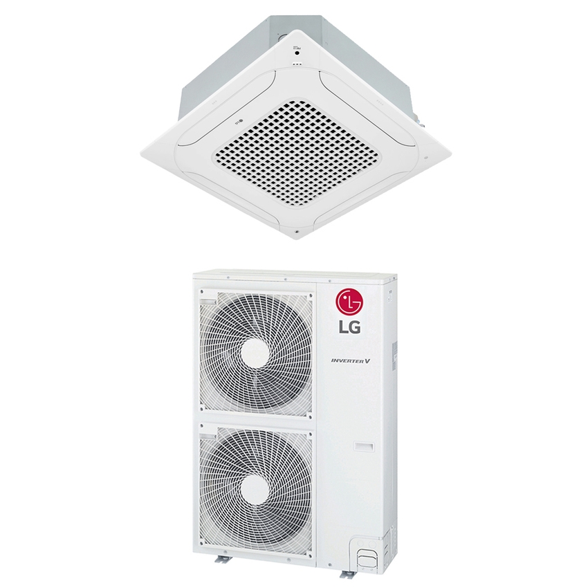 Immagine di LG Cassetta 4 vie R32 Climatizzatore a parete monosplit inverter | unità esterna e unità interna 42000 BTU UT42F.NA0+UUD1.U30