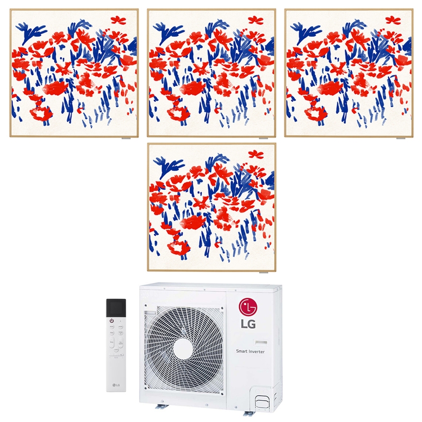 Immagine di LG ARTCOOL Gallery Photo R32 Climatizzatore a parete quadri split inverter Wi-Fi | unità esterna 8.8 kW unità interne 12000+12000+12000+12000 BTU MU5R30.U42+A[12|12|12|12]GA1.NSE