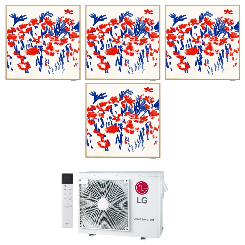 Immagine di LG ARTCOOL Gallery Photo R32 Climatizzatore a parete quadri split inverter Wi-Fi | unità esterna 7 kW unità interne 9000+9000+9000+9000 BTU MU4R25.U22+A[09|09|09|09]GA1.NSE