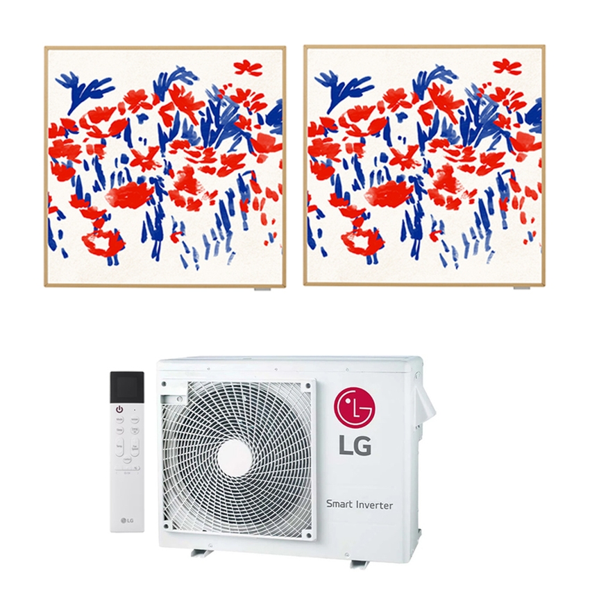 Immagine di LG ARTCOOL Gallery Photo R32 Climatizzatore a parete dual split inverter Wi-Fi | unità esterna 7 kW unità interne 12000+12000 BTU MU4R25.U22+A[12|12]GA1.NSE