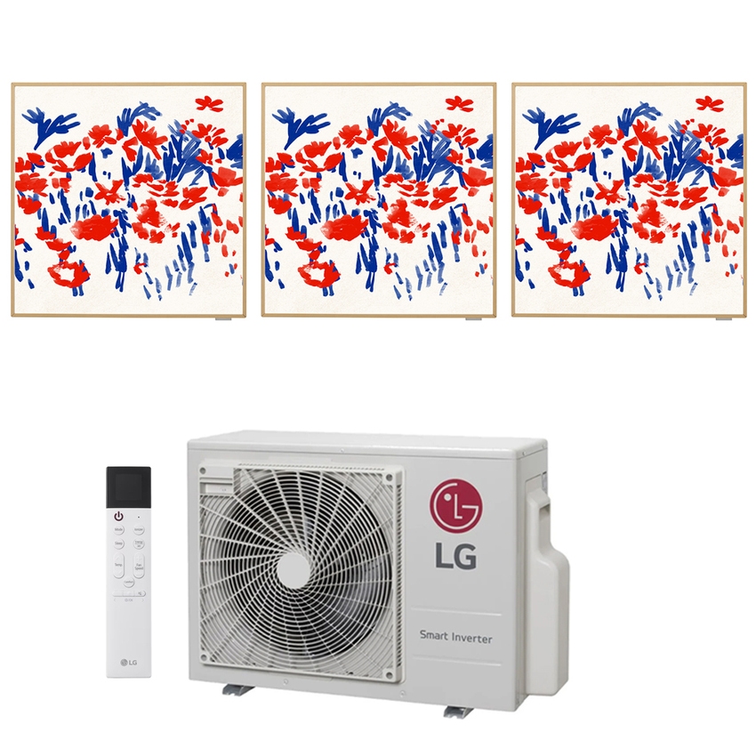 Immagine di LG ARTCOOL Gallery Photo R32 Climatizzatore a parete trial split inverter Wi-Fi | unità esterna 6.2 kW unità interne 9000+12000+12000 BTU MU3R21.U23+A[09|12|12]GA1.NSE